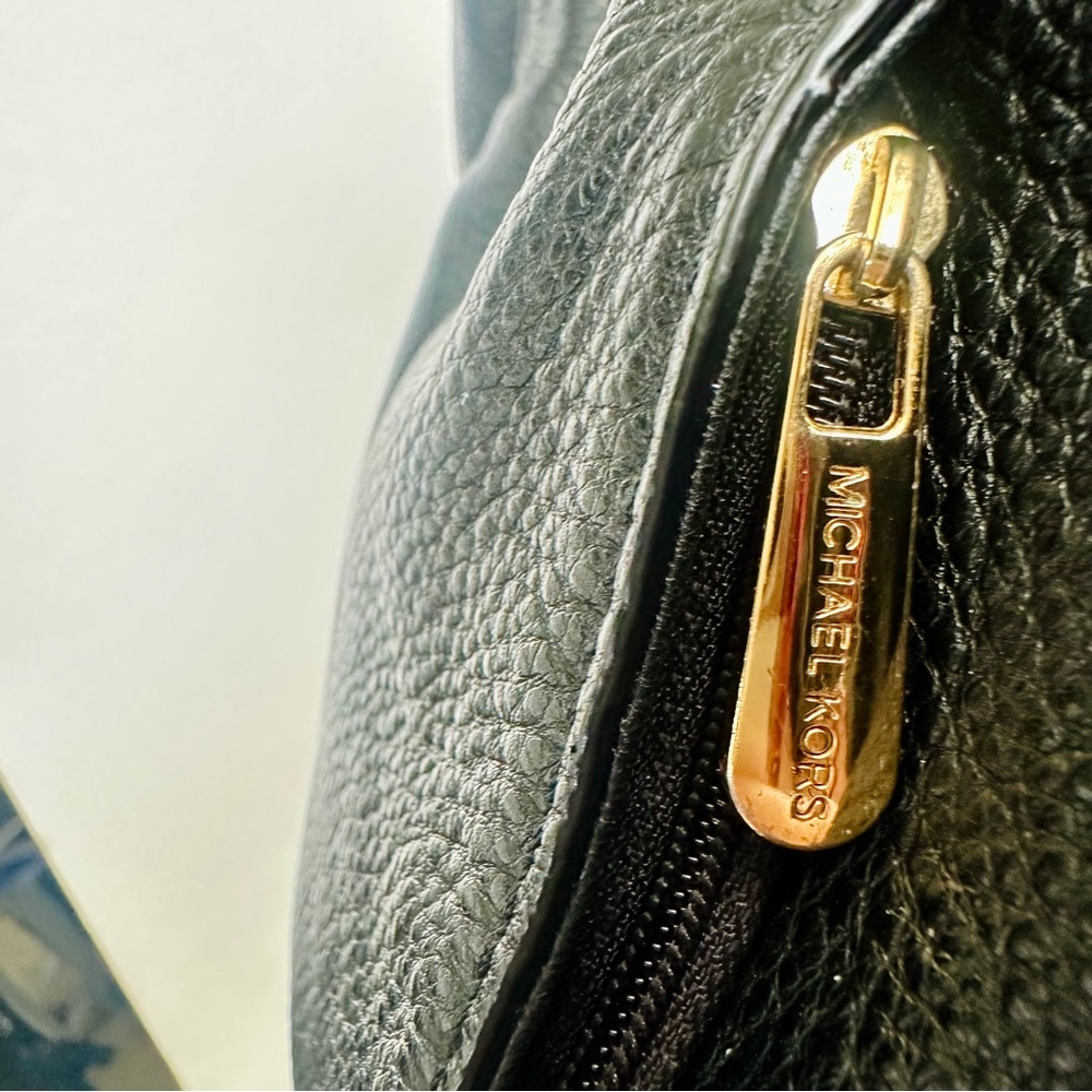🥂SOLD🥂Vintage Michael Kors Bowery Black Boho Pebbled Leather Shoulder Bag Purse - Picture 7 of 14